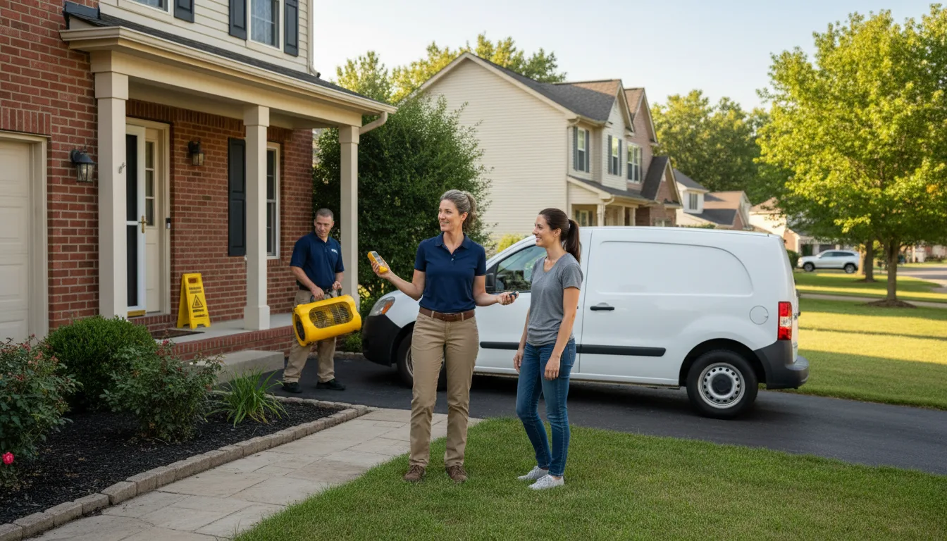 Residential water damage restoration in Dubberly, LA